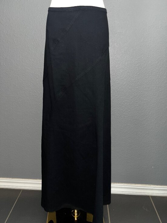 Monge Dresses & Skirts - MONGE Black Paneled Asymmetric Seam Maxi Western Southwestern Skirt - EUC  Small